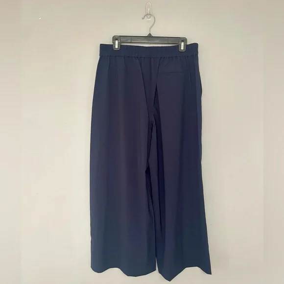 MM.LaFleur - Elena 2.0 Culotte Origami Tech Dark Navy Wide-Leg Trousers - Picture 3 of 7